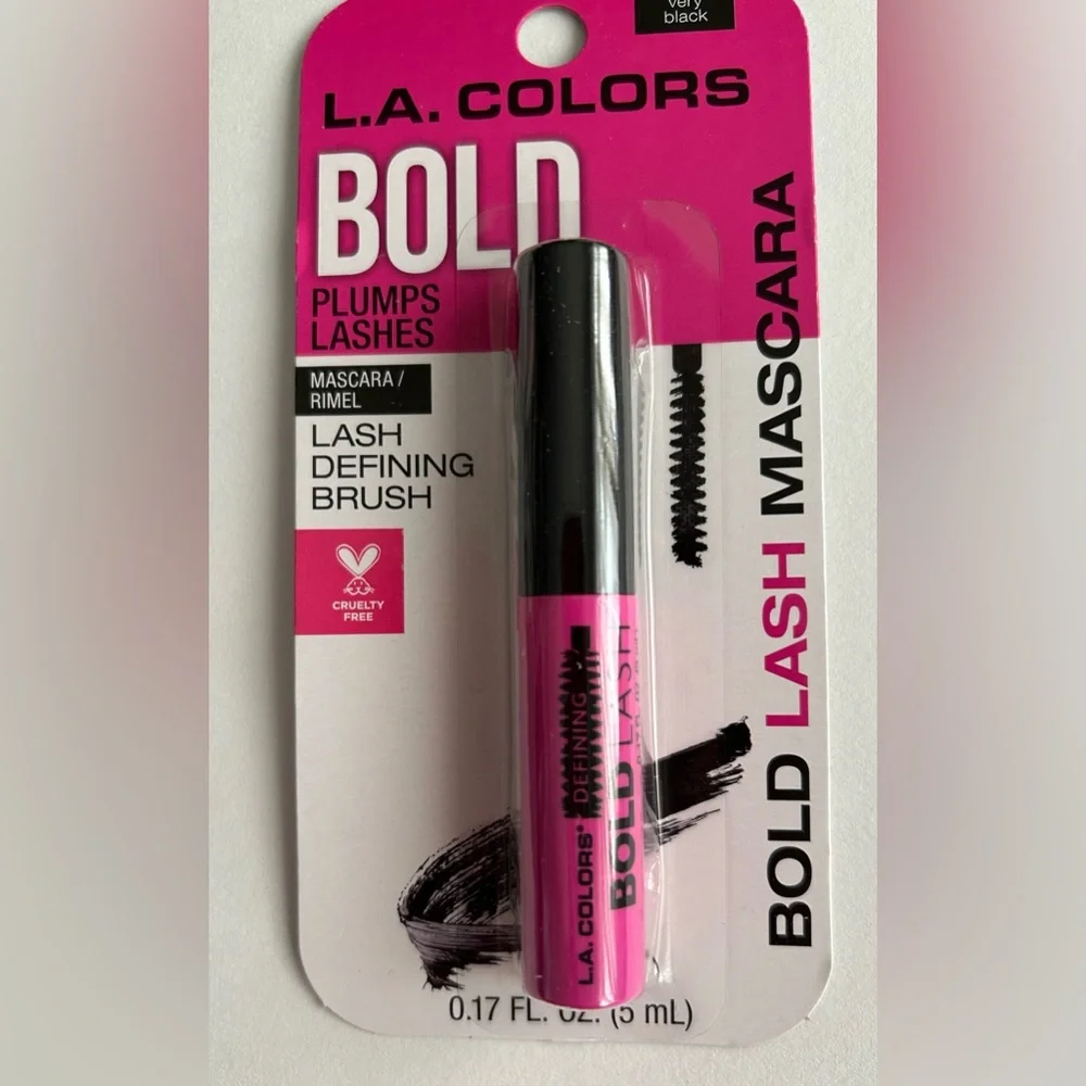 New Two L.A. Colors Mascara Very Black Plumps Lashes 0.17 oz (5 mL) Bold Lash